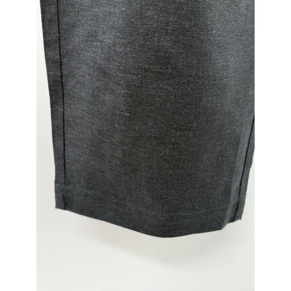 28 Palms Men’s Linen Blend Pants XXL 30 Black Elastic Waist Straight Casual